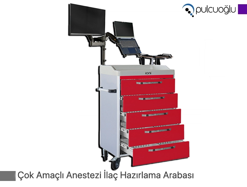 Çok Amaçlı Anestezi İlaç Hazırlama Arabası