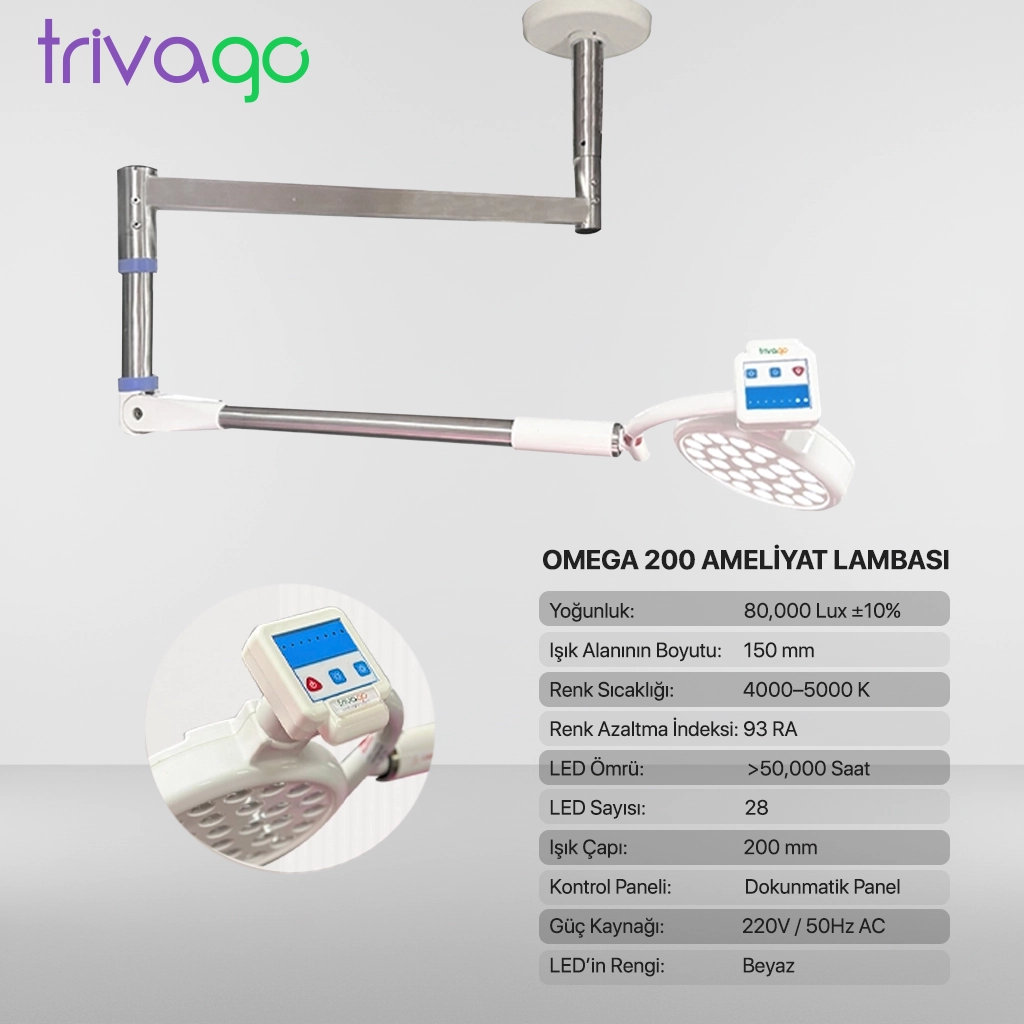 Trivago OMEGA 200 Tavana Monte Ameliyat Lambası